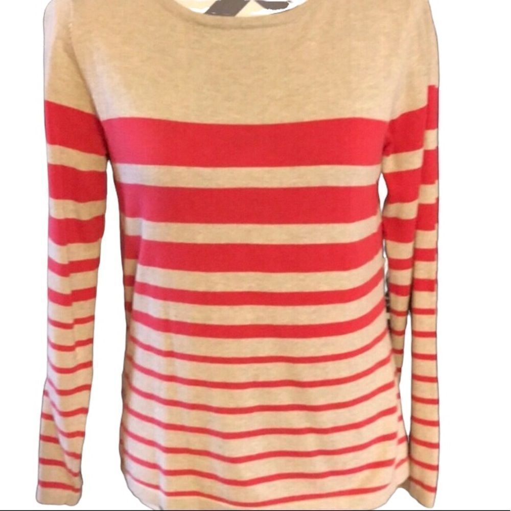 Appleseed’s 100% Cotton Knit Top SMALL Pink/Cream